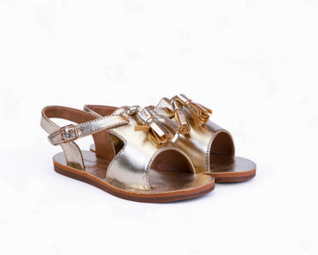 Golden Tassel Sandals