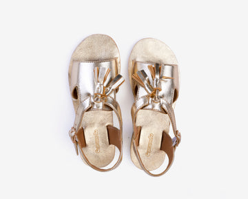 Golden Tassel Sandals