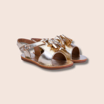 Golden Tassel Sandals