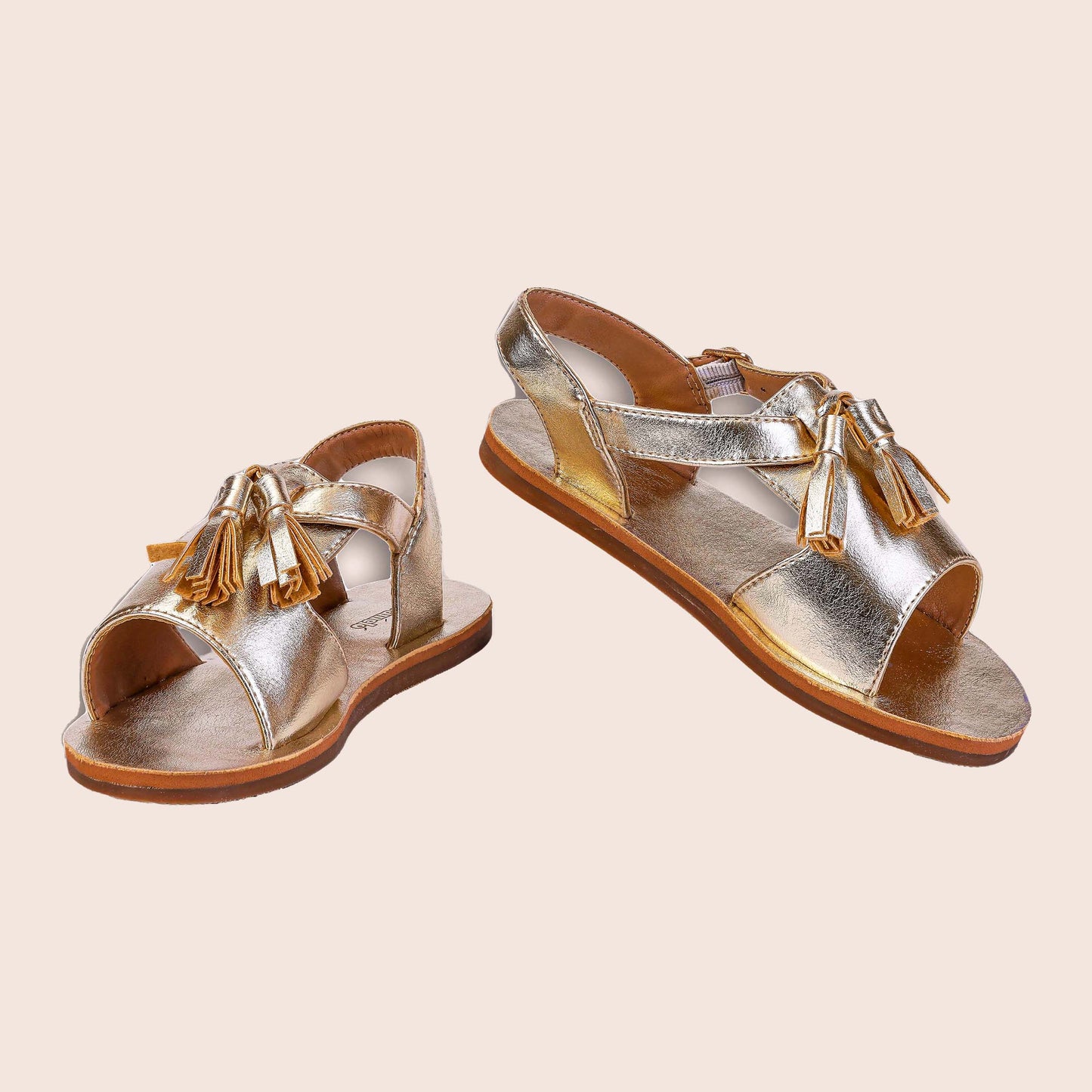 Golden Tassel Sandals