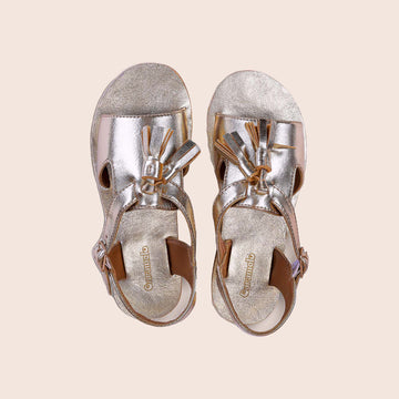 Golden Tassel Sandals